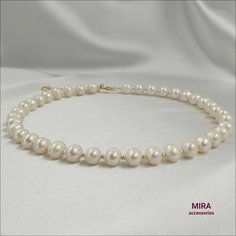 Колье MIRA accessories, жемчуг пресноводный культивированный, длина 38 см, белый