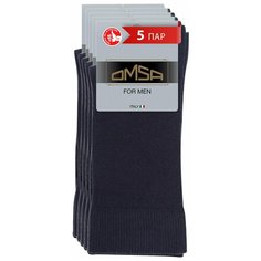 Носки Omsa, комплект, 5 пар, размер 42-44, blu