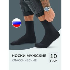 Носки NAITIS хлопок, комплект, 10 пар, размер 23, черный