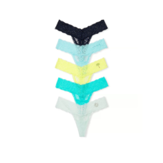 Трусы Victorias Secret, комплект из 5 шт., размер L, мультиколор