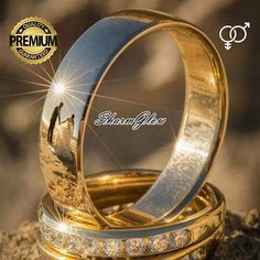 Кольцо обручальное, размер 20.5, ширина 6 мм, золотой Sharm Glow
