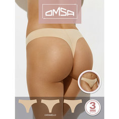 Трусы Omsa, комплект из 3 шт., размер 48 (L), caramello