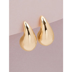 Серьги пусеты Greenbird, размер 32 мм, золотистый