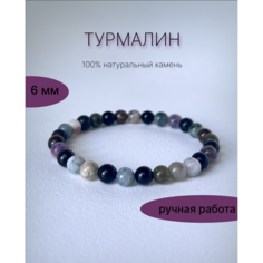 Браслет, турмалин, 1 шт., размер 18 см, разноцветный Asi.Minerals