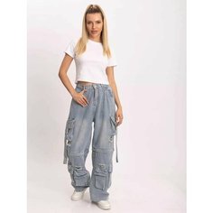 Джинсы карго RM shopping, размер S, голубой