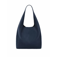 Сумка шоппер Richet, фактура зернистая, темно-синий