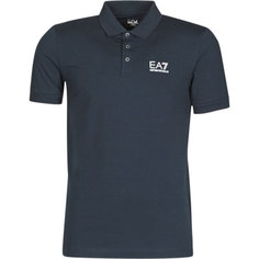 Поло спортивное EA7, размер S, темно-синий