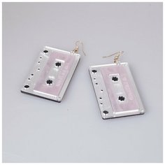 Серьги Bag & You, пластик, акрил, размер 53 мм, розовый