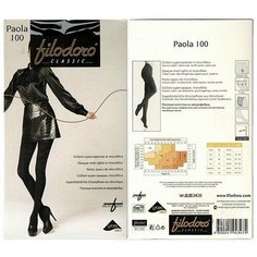 Колготки Filodoro Paola, 100 den, размер 2/S, черный Filodoro®