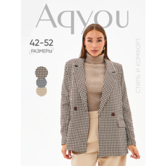 Пиджак AQYOU, размер 46, коричневый