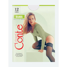 Чулки Conte elegant Class, 12 den, размер 1-2, Bianco=Белый