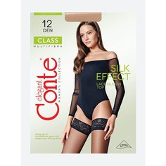 Чулки Conte elegant Class, 12 den, размер 3-4, бежевый