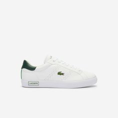 Кеды LACOSTE, размер 8.5, белый/зеленый