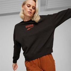 Свитшот PUMA Downtown Womens Oversized, размер S, , puma black