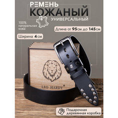 Ремень LEO HARDY, размер 95, черный/гладкий