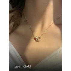 Колье World of Accessories, длина 40 см, золотистый