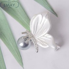 Брошь Emay, серый