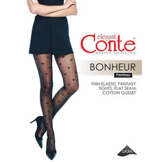 Колготки Conte elegant BONHEUR, 20 den, размер 3/M, Grafit=Тёмно-серый