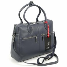 Сумка тоут Sergio Valentini, фактура матовая, серо-голубой