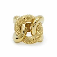 Кольцо MOSSA, серебро, 585, 925 проба, золочение, размер 16.5, золотистый