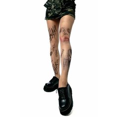 Колготки, 40 den, размер 1-4, разноцветный Stop Tattoo