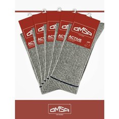 Носки Omsa, комплект, 5 пар, размер 42-44 (27-29), серый