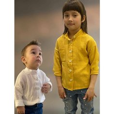 Рубашка MARCO Soni, размер 5-6 лет 104-110, белый