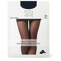 Колготки Sisi Fascino, 40 den, размер 1-2/4/3/2/S-M, blu/argento