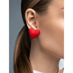 Серьги пусеты, красный Style Store