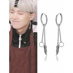 Серьги BTS, серебристый