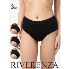 Трусы Riverenza, комплект из 3 шт., размер 54, чёрный