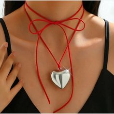 Колье, длина 130 см, красный An.Stores
