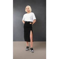Юбка Джинс, размер XL, черный Нет бренда