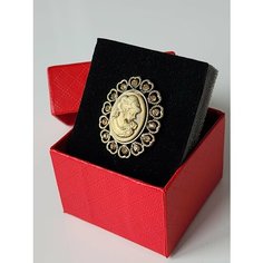 Брошь, камея, золотистый Fashion Bijou Store