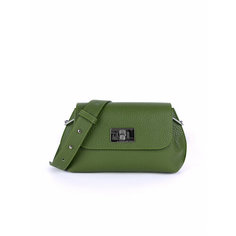 Сумка Di Gregorio, фактура зернистая, зеленый