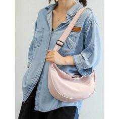 Сумка кросс-боди , фактура гладкая, светло-розовый Black Back
