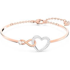Жесткий браслет SWAROVSKI, кристаллы Swarovski, розовое золото