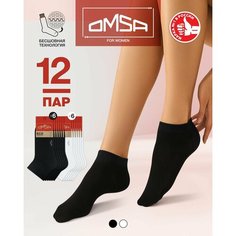 Носки Omsa, комплект, 12 пар, размер 25, мультиколор