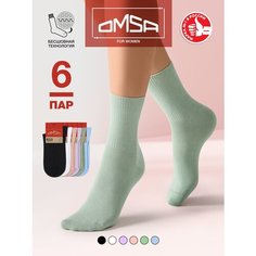 Носки Omsa, комплект, 6 пар, размер 39-41, мультиколор