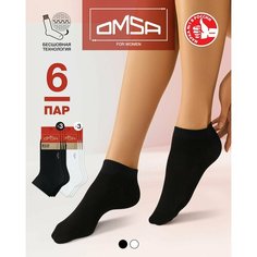 Носки Omsa, комплект, 6 пар, размер 23, мультиколор
