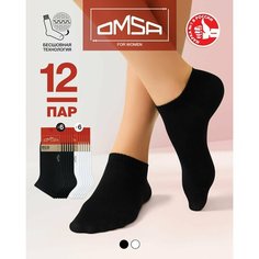 Носки Omsa, комплект, 12 пар, размер 25, мультиколор