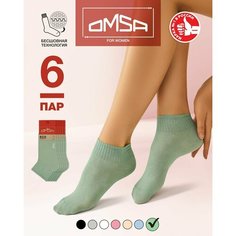 Носки Omsa, комплект, 6 пар, размер 25, menta