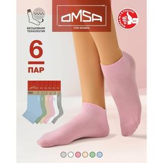 Носки Omsa, комплект, 6 пар, размер 23, мультиколор