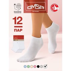 Носки Omsa, комплект, 12 пар, размер 23, bianco