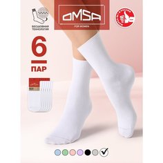 Носки Omsa, комплект, 6 пар, размер 39-41, bianco
