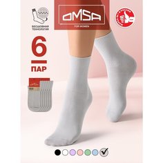 Носки Omsa, комплект, 6 пар, размер 35-38, grigio chiaro