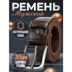 Ремень TRINITI COLLECTION, размер 105-115, коричневый прошитый