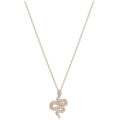 Колье SWAROVSKI, кристаллы Swarovski, длина 38 см, розовое золото