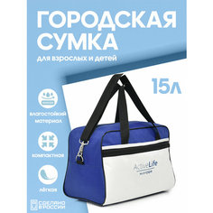 Сумка спортивная HAYDER, 15 л, 20х25х35 см, ручная кладь, ярко-синий