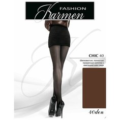 Колготки Karmen Chic, 40 den, размер 4, коричневый Кармен